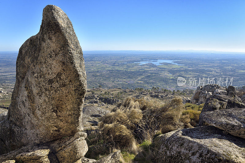 从葡萄牙山脉的自然公园Serra da Gardunha, Castelo Branco